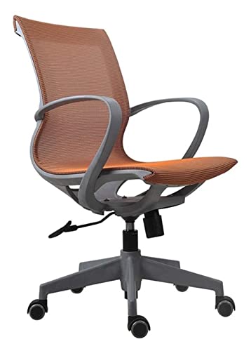 LiChA Bürostuhl, Computerstuhl, Konferenzraumstuhl, Bürostuhl, drehbarer Netztisch und Stuhl, Gaming-Stuhl, Rückenlehne, Arbeitsstuhl, Stuhl (Farbe: Orange, Größe: Einheitsgröße) von LiChA