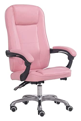 LiChA Bürostuhl, Computerstuhl, ergonomischer Stuhl, Chefstuhl, Bürostuhl, Lift, Drehstuhl, Liegestuhl, Rückenkissen, Sitz, Spielstuhl, Stuhl (Farbe: Rosa) von LiChA