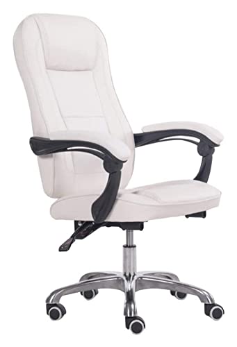 LiChA Bürostuhl, Computerstuhl, ergonomischer Stuhl, Chefstuhl, Bürostuhl, Lift, Drehstuhl, Liegestuhl, Rückenkissen, Sitz, Spielstuhl, Stuhl (Farbe: Weiß) von LiChA