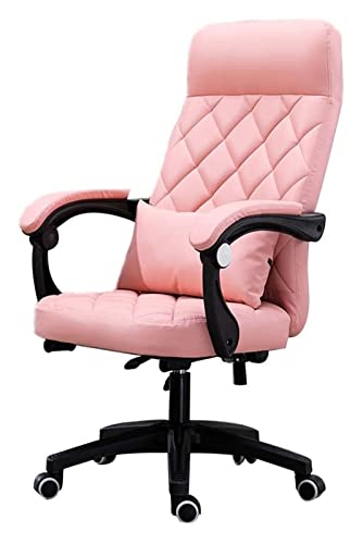 LiChA Bürostuhl, Computertisch und Stuhl, gepolsterter Sitz, PU-Leder, Spielstuhl, Mittagspause, Liegestuhl, hohe Rückenlehne, ergonomischer Rennstuhl, Stuhl (Farbe: Rosa) von LiChA
