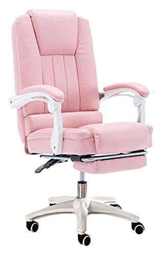 LiChA Bürostuhl, E-Sport-Stuhl, Spielstuhl, Computerstuhl, Heimbüro-Schreibtischstuhl, Liegestuhl, Drehstuhl mit Rückenlehne, Chef-Arbeitsstuhl, Stuhl (Farbe: Rosa) von LiChA