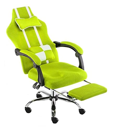 LiChA Bürostuhl, E-Sport-Stuhl, ergonomischer Computertisch und Stuhl, Armlehne, Pedal-Liegestuhl, gepolsterter Sitz, hohe Rückenlehne, Computer-Arbeitsstuhl, Stuhl (Farbe: Grau) von LiChA
