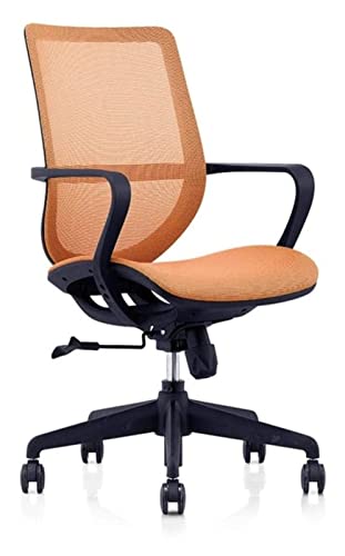 LiChA Bürostuhl, Netztisch und Stuhl, Rückenlehne, Computerstuhl, ergonomischer Drehstuhl, Liftspiel, Bürostuhl, Arbeitsstuhl, Stuhl (Farbe: Orange) von LiChA