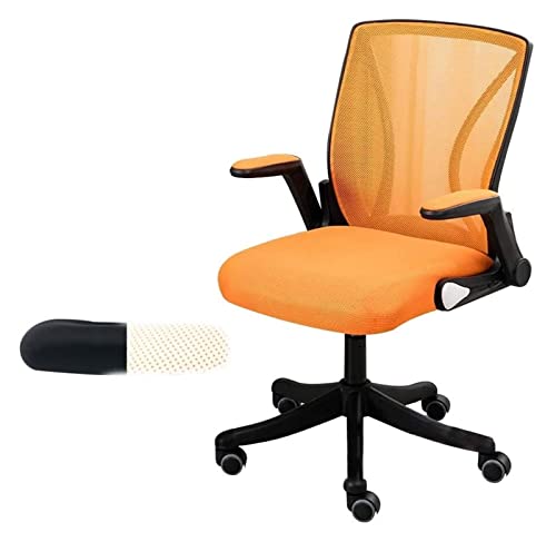 LiChA Bürostuhl, Rückenlehne, Computerstuhl, mobiler Sitz, Netzstuhl, klappbarer Spielstuhl, Boss-Stuhl, Drehstuhl, verschiebbarer Rollstuhlstuhl (Farbe: Orange) von LiChA