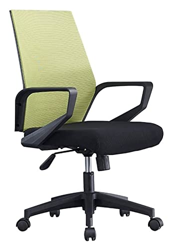 LiChA Bürostuhl, Schreibtisch und Stuhl, mittlere Rückenlehne, Lendenwirbelstützkissen, Sitz, Computerstuhl, ergonomischer Arbeitsstuhl, Sitz, Spielstuhl, Stuhl (Farbe: Grün) von LiChA