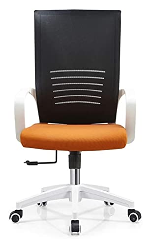 LiChA Bürostuhl, ergonomischer Netz-Bürostuhl, Schreibtischstuhl, Computerstuhl, Liftstuhl, gepolsterte Sitzlehne, Spielstuhl, Stuhl (Farbe: Orange, Größe: 56 x 55 x 95 cm) von LiChA