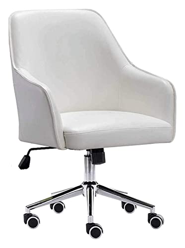 LiChA Bürostuhl Computerstuhlkissen Bürostuhl Höhenverstellbarer Tischstuhl mit mittlerer Rückenlehne Drehstuhl Spielstuhl Arbeitsstuhl Stuhl (Farbe: Weiß) erforderlich von LiChA