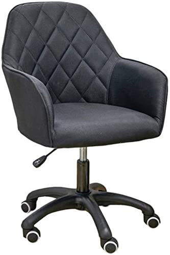 LiChA Bürostuhl Drehstuhl Bürostuhl Baumwollleinen Latex gepolsterter Sitz mit Hebeverstellung Sessel Arbeitsstuhl Stuhl (Farbe: Schwarz) erforderlich von LiChA