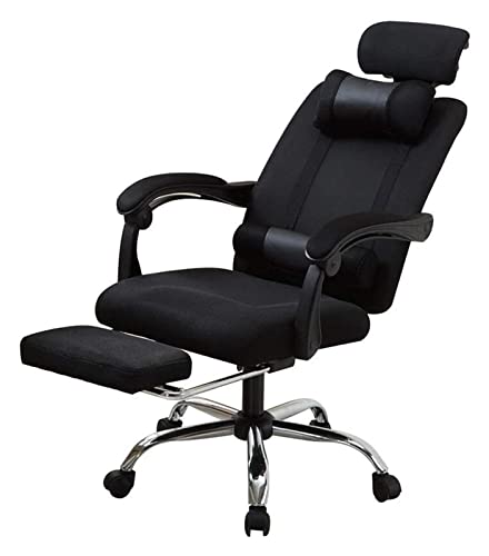 LiChA Bürostuhl E-Sport-Stuhl Ergonomischer Spielstuhl im Racing-Stil Bürostuhl Chefsessel mit hoher Rückenlehne und Fußstütze Liegestuhl (Farbe: Schwarz) erforderlich von LiChA