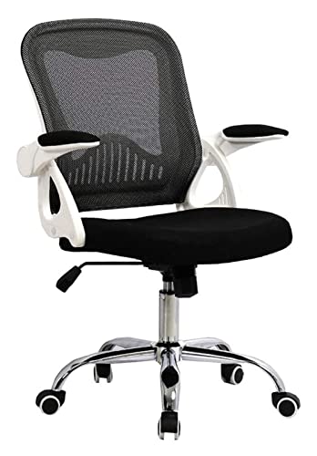 LiChA Bürostuhl Ergonomischer Bürostuhl, um 360 Grad drehbarer Netzstuhl, Hebe-Armlehne, Bürostuhl, Computer-Arbeitsstuhl, Spielstuhl, Stuhl (Farbe: Weiß) von LiChA