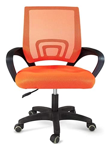 LiChA Bürostuhl Ergonomischer Drehstuhl Mesh-Computerstuhl Ledersitz mit hoher Rückenlehne Konferenzstuhl Lift Drehstuhl Stuhl (Farbe: Orange) erforderlich von LiChA