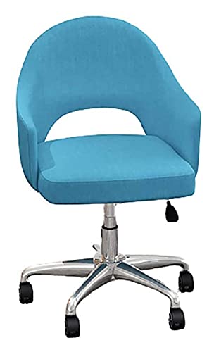 LiChA Bürostuhl Gepolsterter Drehstuhl mit mittlerer Rückenlehne Bürostuhl Ergonomischer Arbeitsstuhl mit Armlehnen 360° drehbarer Rückenlehnenstützstuhl (Farbe: Grau) erforderlich von LiChA