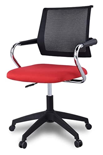 LiChA Bürostuhl Heben Rotierender Bürostuhl Computerstuhl Edelstahlgeflecht Chefsessel Sitz Spiel Arbeitsstuhl Stuhl (Farbe: Rot, Größe: 800 x 590 x 590 mm) erforderlich von LiChA