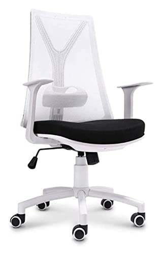 LiChA Bürostuhl Schreibtisch und Stuhl Bürostuhl Ergonomischer drehbarer Netzstuhl Höhenverstellbarer Computerstuhl Liegestuhl (Farbe: Weiß) erforderlich von LiChA