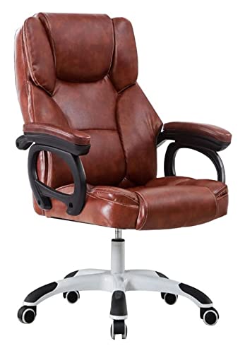 LiChA Bürostuhl Tischstuhl Computerstuhl Geneigter Massage-Liegestuhl Computerstuhl Ergonomischer Spielstuhl Sitzstuhl mit hoher Rückenlehne und Kissen (Farbe: Braun) erforderlich von LiChA
