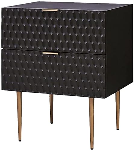 LiChA Nordic Light Luxury nd Wood, Simple Bedside Table Painted Panel with 2 Drawers, Metal Fashion Bedroom Bedside Cabinet Chest of Drawers Storage Locker(Size:50X40X60CM,Color:nd Practical LiChA Nordic Light Luxury nd Wood, Simple Bedside Table Painted Panel with 2 Drawers, Metal Fashion Bedroom Bedside Cabinet Chest of Drawers Storage Locker(Size:50X40X60CM,Color:nd Practical von LiChA