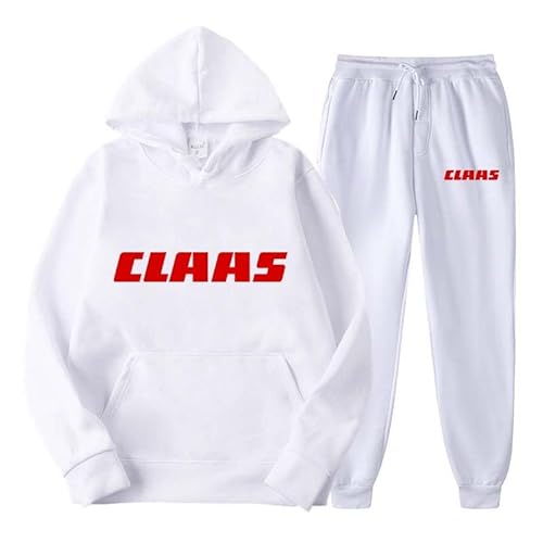 Trainingsanzug Herren Und Damen, Jogginganzug CL_AAS Freizeitanzug, Sportanzug, 2-teiliger Modischer Sportanzug, Hoodie + Hose,L,White von LiJinY