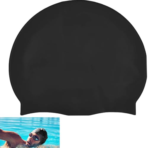 Silikon Badekappe,Damen und Herren Badekappe Adult Swim Cap Schwimmkappe Bademütze Badehaube Dehnbare und Bequeme Schwimmkappen,warm Swin Cap,Schwarz Silikon Badekappe,Damen und Herren Badekappe Adult Swim Cap Schwimmkappe Bademütze Badehaube Dehnbare und Bequeme Schwimmkappen,warm Swin Cap,Schwarz von LiJuanWang