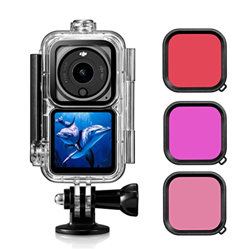 LiLiTok Unterwassergehäuse Tauchhülle Kompatibel für DJI Action 2, 60m Gehäuseabdeckung Kamera Dual Screen Set mit Filter für Osmo Action 2 Sportkamera Zubehör LiLiTok Unterwassergehäuse Tauchhülle Kompatibel für DJI Action 2, 60m Gehäuseabdeckung Kamera Dual Screen Set mit Filter für Osmo Action 2 Sportkamera Zubehör von LiLiTok