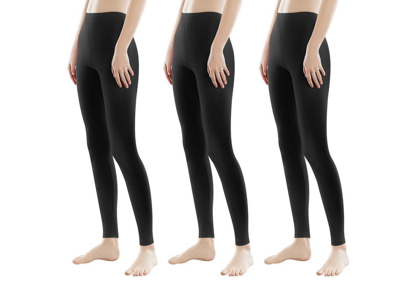 Libella Leggings 4108-3er (3er-Pack, 3er-Pack) Hohe Taille Slim Fit Fitnesshose aus Baumwolle von Libella