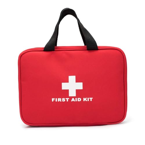 Lichi Erste-Hilfe-Set, tragbare rote Erste-Hilfe-Tasche, Erste-Hilfe-Set für Reisen, leichte Erste-Hilfe-Tasche für Zuhause, Auto, Urlaub, Arbeitsplatz, Erste-Hilfe-Set Zuhause für den Notfall, rot, von Lichi