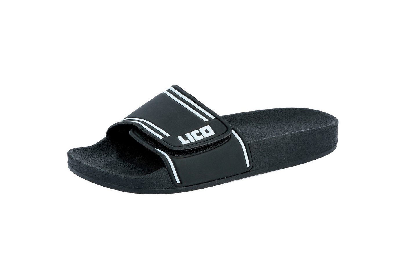 Lico Lico Badepantolette schwarz-weiß Übergröße Badepantolette Lico Lico Badepantolette schwarz-weiß Übergröße Badepantolette von Lico