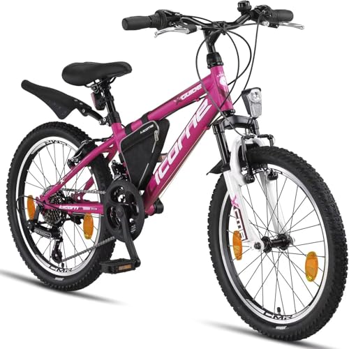 Licorne Bike Guide Premium Mountainbike in 20, 24, 26, 27.5 und 29 Zoll Fahrrad für Mädchen Jungen Herren und Damen (20 Zoll, Rosa/Weiß) Licorne Bike Guide Premium Mountainbike in 20, 24, 26, 27.5 und 29 Zoll Fahrrad für Mädchen Jungen Herren und Damen (20 Zoll, Rosa/Weiß) von Licorne Bike