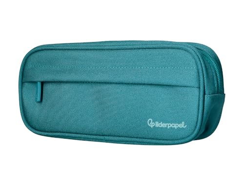 Liderpapel Klassisches Federmäppchen, oval, 2 Reißverschlüsse, mit Vordertasche, 210 x 90 mm, Türkisblau., türkis, Hilfsmäppchen Liderpapel Klassisches Federmäppchen, oval, 2 Reißverschlüsse, mit Vordertasche, 210 x 90 mm, Türkisblau., türkis, Hilfsmäppchen von Liderpapel