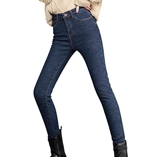 Lidssacde Thermo Hose Damen, Thermohose Damen Gefütterte Hose Warm Winterhose Braune Hosen Stretch Thermohose Thermo Thermojeans Skinny Fit Jeans Jeans Mode Winter Jeggings von Lidssacde