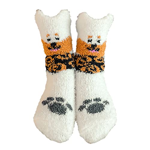 Weihnachtssocken Damen Weihnachten Cute Motivsocken Lustige Kuschelsocken Weihnachtsstrümpfe Bedruckte Christmas Socken Süße Flauschige Weihnachtssocken von Lidssacde