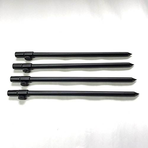 4 x 30-50 cm schwarze Karpfen-Grob-Aluminium-Banksticks Banksticks Banksticks Angeldeckel von Lidsters Fishing Supplies