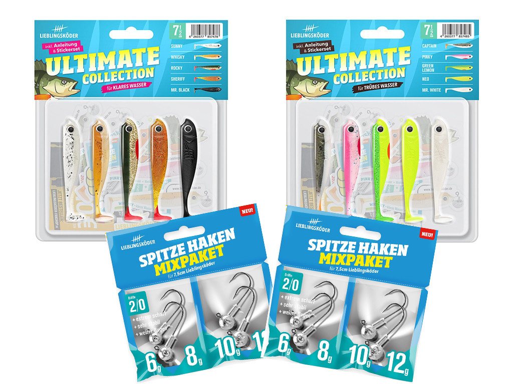 Lieblingsköder Kunstköder Lieblingsköder 7,5 cm Barsch - kleines Starter-Set, (Actionpack-Set 12,5 cm, Einsteiger-Set), Einfache Köderführung von Lieblingsköder