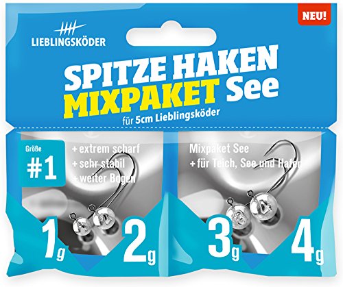 Lieblingsköder Spitze Haken Gr. 1 Mixpaket - 4 Jigköpfe, Ausführung:Mixpaket See / 1g. 2g. 3g. 4g Lieblingsköder Spitze Haken Gr. 1 Mixpaket - 4 Jigköpfe, Ausführung:Mixpaket See / 1g. 2g. 3g. 4g von Lieblingsköder