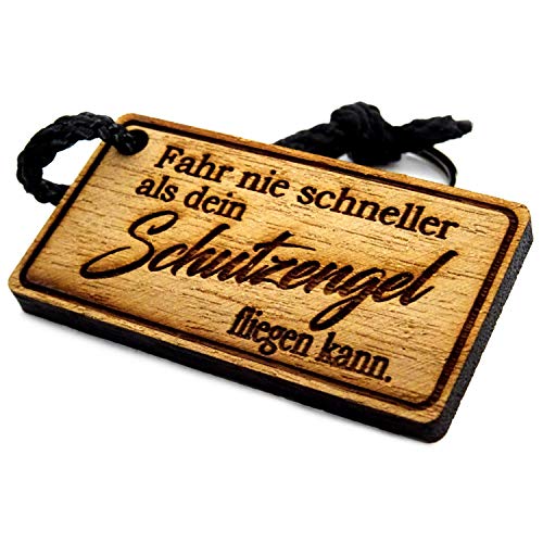 Lieblingsmensch Schlüsselanhänger aus Holz Modell: Fahr nie schneller als dein Schutzengel fliegen kann Lieblingsmensch Schlüsselanhänger aus Holz Modell: Fahr nie schneller als dein Schutzengel fliegen kann von Lieblingsmensch