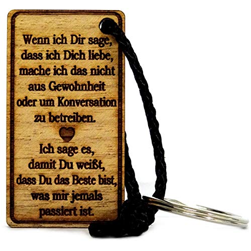 Lieblingsmensch Schlüsselanhänger aus Holz Modell: Wenn ich Dir sage, dass ich Dich liebe ... Lieblingsmensch Schlüsselanhänger aus Holz Modell: Wenn ich Dir sage, dass ich Dich liebe ... von Lieblingsmensch