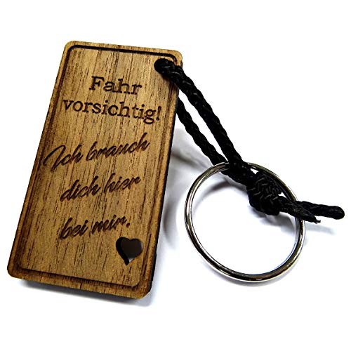 Lieblingsmensch Schutzengel Schlüsselanhänger Holz Modell: Fahr vorsichtig! Ich brauch Dich hier bei mir - Herz Lieblingsmensch Schutzengel Schlüsselanhänger Holz Modell: Fahr vorsichtig! Ich brauch Dich hier bei mir - Herz von Lieblingsmensch