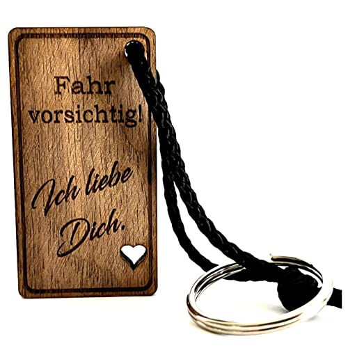 Lieblingsmensch Schutzengel Schlüsselanhänger Holz Modell: Fahr vorsichtig! Ich liebe Dich - Herz Lieblingsmensch Schutzengel Schlüsselanhänger Holz Modell: Fahr vorsichtig! Ich liebe Dich - Herz von Lieblingsmensch