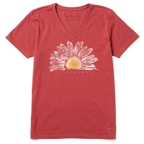 Life Is Good Crusher T-Shirt für Damen, kurzärmelig, Baumwolle, Grafik-T-Shirt, Aquarell, Gänseblümchen, Blassrot, Groß Life Is Good Crusher T-Shirt für Damen, kurzärmelig, Baumwolle, Grafik-T-Shirt, Aquarell, Gänseblümchen, Blassrot, Groß von Life Is Good