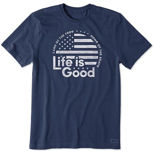 Life Is Good Herren Standard Amerikanische Flagge, Kreis, Dunkelstes Blau, XX-Large Life Is Good Herren Standard Amerikanische Flagge, Kreis, Dunkelstes Blau, XX-Large von Life Is Good