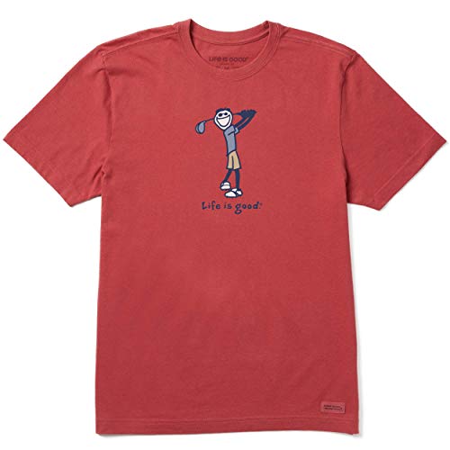 Life Is Good Crusher T-Shirt für Herren, kurzärmelig, Baumwolle, Grafik-T-Shirt, Golf Jake, Blassrot, XX-Large Life Is Good Crusher T-Shirt für Herren, kurzärmelig, Baumwolle, Grafik-T-Shirt, Golf Jake, Blassrot, XX-Large von Life Is Good