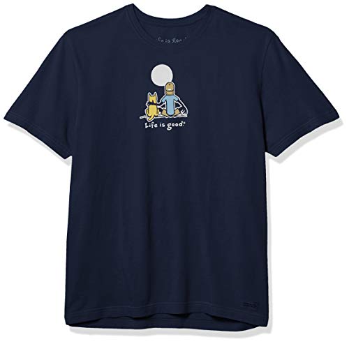 Life Is Good Herren Vintage Crusher Graphic T-Shirt Jake and Rocket Moon, Darkest Blue, XXX-Large Life Is Good Herren Vintage Crusher Graphic T-Shirt Jake and Rocket Moon, Darkest Blue, XXX-Large von Life Is Good
