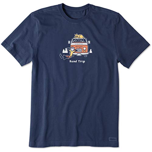 Life Is Good Herren Vintage Crusher Graphic T-Shirt Road Trip, tiefdunkelblau, Klein Life Is Good Herren Vintage Crusher Graphic T-Shirt Road Trip, tiefdunkelblau, Klein von Life Is Good