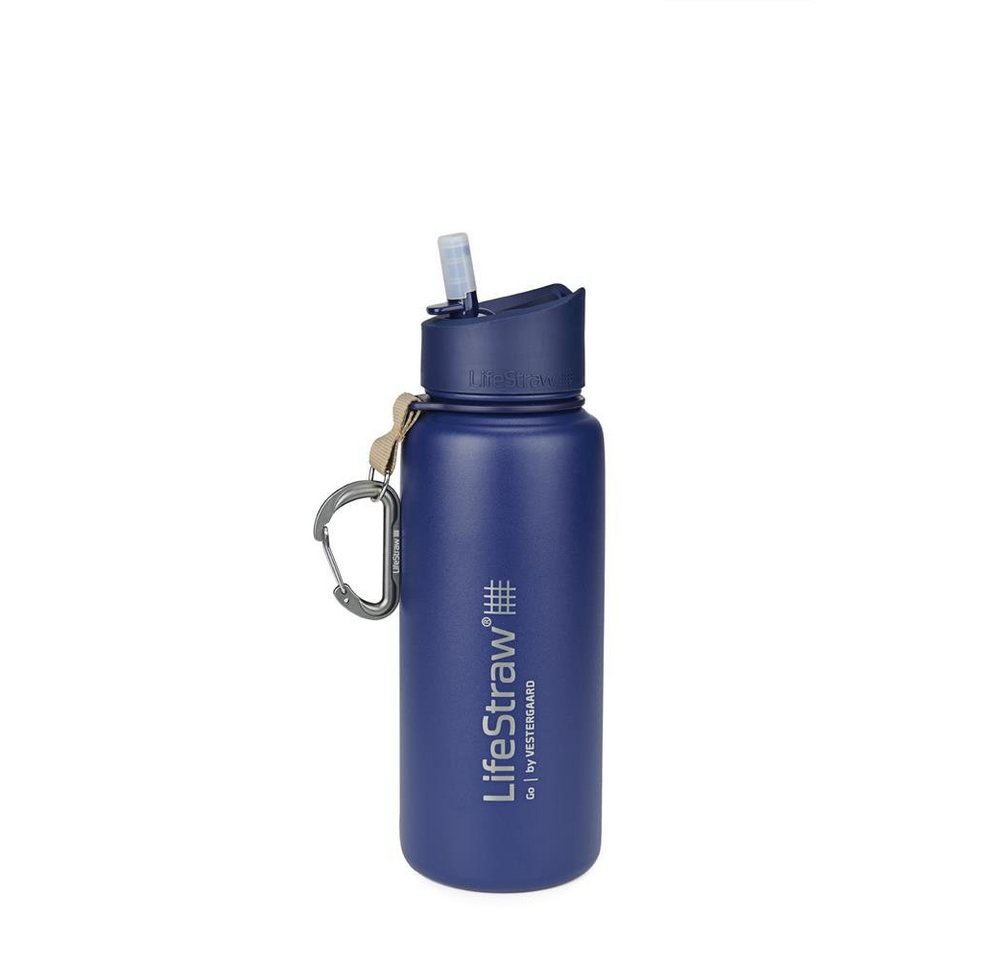 LifeStraw Trinkflasche Go Stainless Steel, Wasserfilter Flasche aus Edelstahl, Trinkwasserfilter, 0,7 Liter, blau LifeStraw Trinkflasche Go Stainless Steel, Wasserfilter Flasche aus Edelstahl, Trinkwasserfilter, 0,7 Liter, blau von LifeStraw