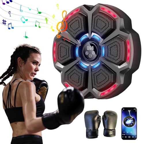 Music Boxing Machine Erwachsene – 9 Geschwindigkeitsmodi, Musikboxmaschine mit Boxhandschuhen – Intelligentes Zählen und Bluetooth Musikboxen, Wandboxen, intelligente Musik Music Boxing Machine Erwachsene – 9 Geschwindigkeitsmodi, Musikboxmaschine mit Boxhandschuhen – Intelligentes Zählen und Bluetooth Musikboxen, Wandboxen, intelligente Musik von Lifellery
