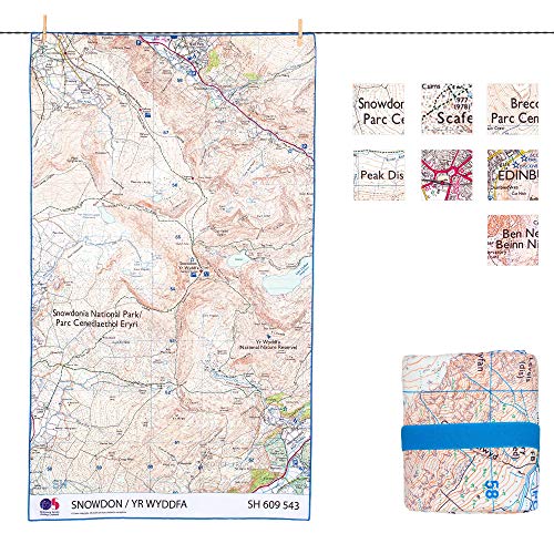 Lifemarque SoftFibre OS Map Handtuch Snowdon Giant von Lifeventure