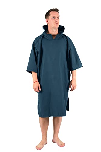 Lifeventure Kompakter Wechselnde Robe | Leichter, dehnbarer Mikrofaser-Poncho mit Kapuze für Surfen, Schwimmen, Camping von Lifeventure