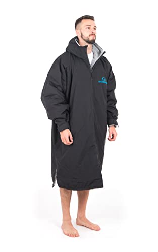 Lifeventure Langarm-Wickelmantel | Winddicht, wasserdicht, geruchshemmend behandelt, mit Fleece gefütterter Poncho-Mantel zum Schwimmen, Surfen, Camping von Lifeventure