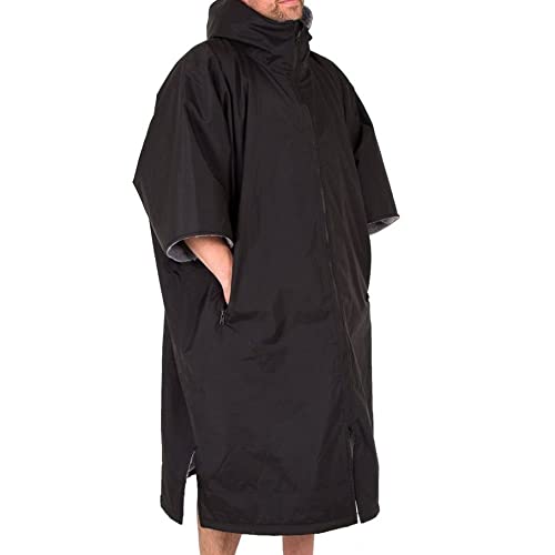 Lifeventure Short-Sleeve Changing Robe | Windproof, Waterproof, Anti-Odour Treated, Fleece Lined Poncho Coat for Swimming, Surfing, Camping von Lifeventure