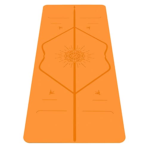 Liforme Happiness Yogamatte - Umweltfreundlich & rutschfest - Originales Einzigartiges Ausrichtungsmarkierungssystem - Biologisch abbaubare Matte aus Naturkautschuk - Sonderausgabe Orange Glück Liforme Happiness Yogamatte - Umweltfreundlich & rutschfest - Originales Einzigartiges Ausrichtungsmarkierungssystem - Biologisch abbaubare Matte aus Naturkautschuk - Sonderausgabe Orange Glück von LIFORME
