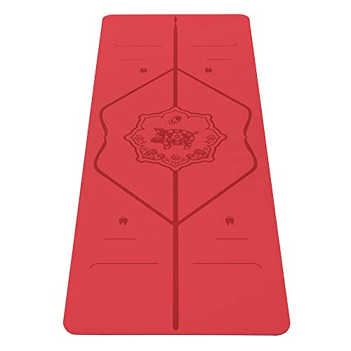 Liforme Chinese New Year Yogamatte - Die Weltweit Beste Umweltfreundliche, rutschfeste Yoga Matte Mit Dem Originalen Einzigartigen Ausrichtungsmarkierungssystem, Biologisch Abbaubare Matte (Red Pig) von LIFORME
